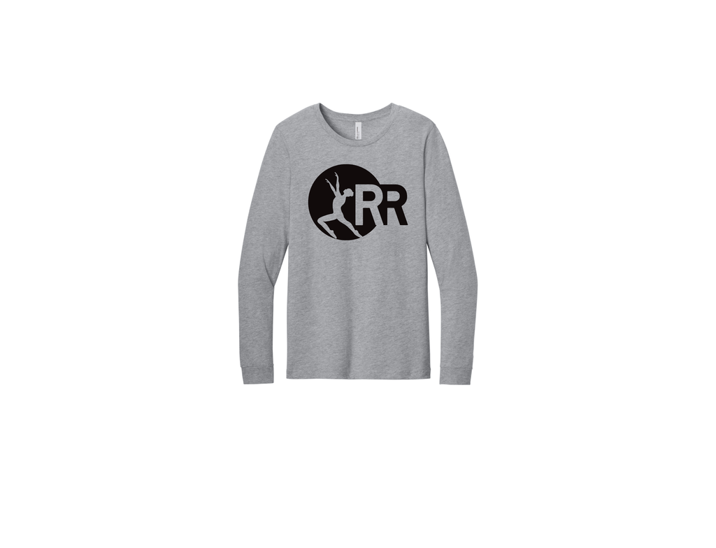 LHS Grey Round Neck Long Sleeve Red Rhythm Logo in Black