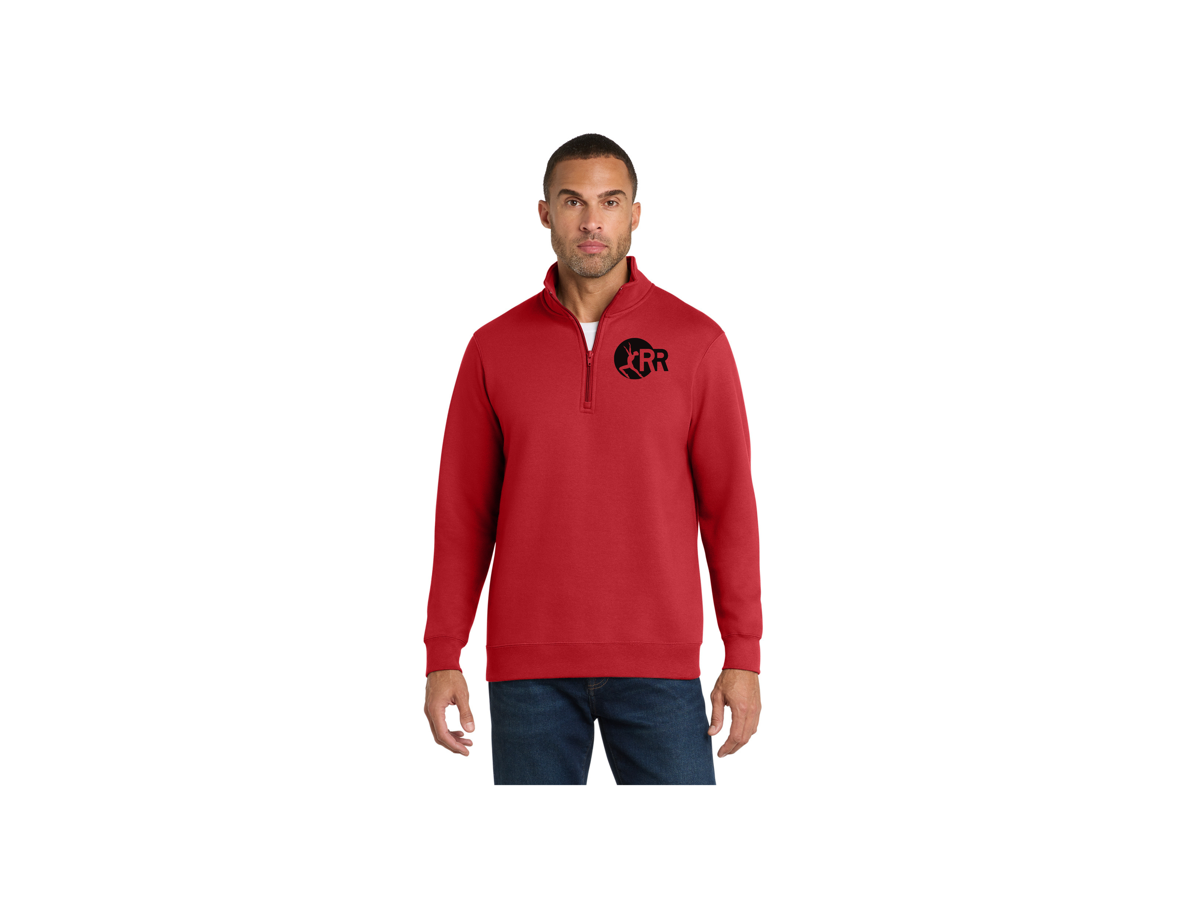 LHS Men's Quarter Zip with RR Logo Only