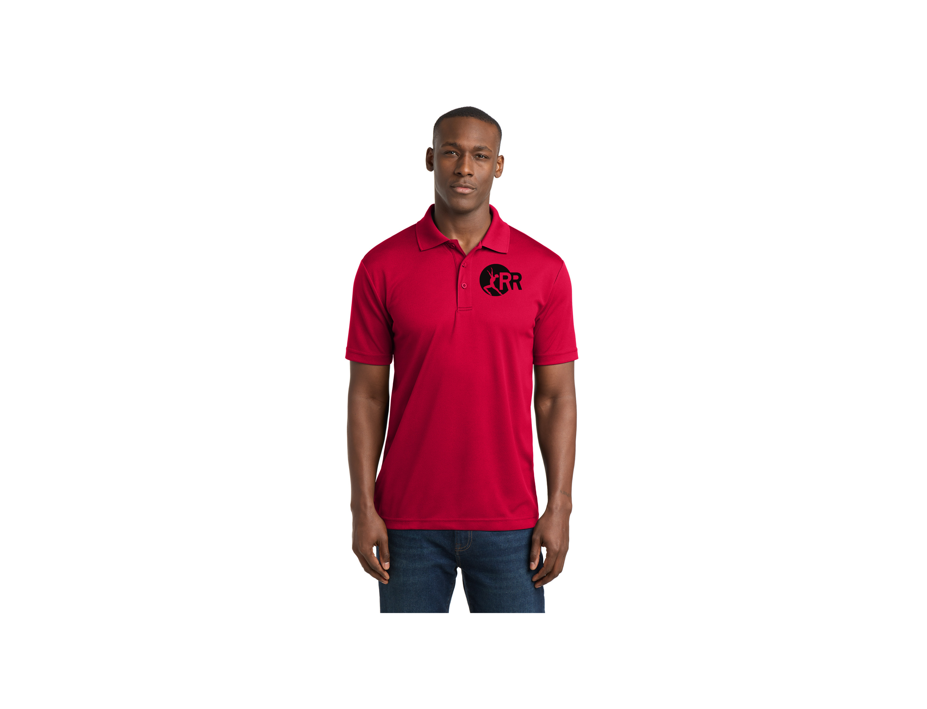 LHS Men's Polo Red with Black RR Logo