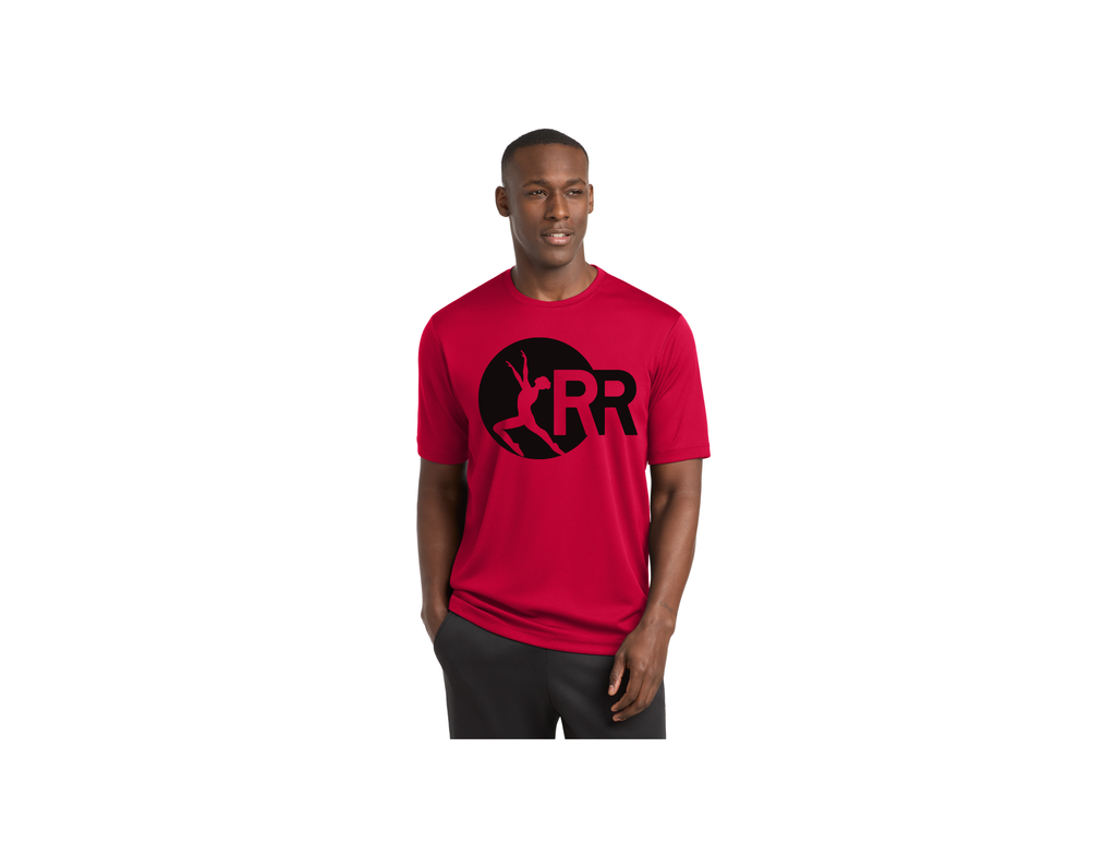 LHS Men's Red Moisture Wicking Tee with Large RR Logo