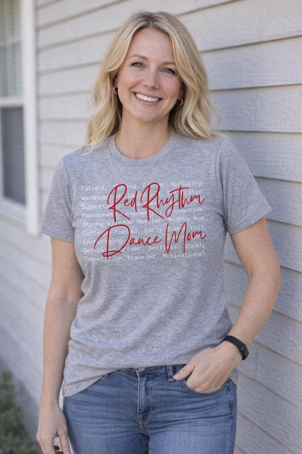 LHS Round Neck Dancer Mom Short Sleeve
